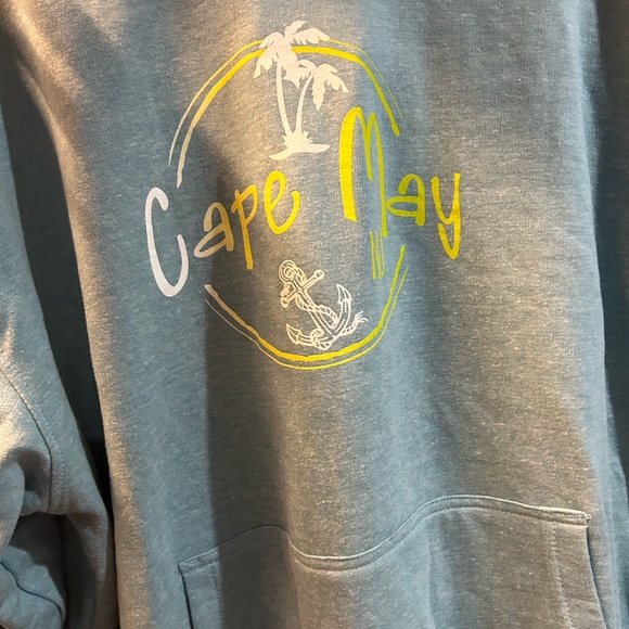 Cape May 2X Hooded Sweatshirt Coconut Creek Trading Company Teal/Blue New - Picture 3 of 9